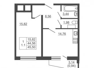 Продается 2-ком. квартира, 45.5 м2, Ленинградская область, Западный проезд, 10/1к1