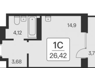 Продам квартиру студию, 26.5 м2, Новосибирск, метро Заельцовская