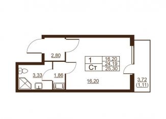 Продажа квартиры студии, 25.3 м2, Санкт-Петербург, Московское шоссе, 262к1