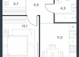 Продаю 1-комнатную квартиру, 37.2 м2, Москва, жилой комплекс Левел Звенигородская, к2, станция Хорошёво