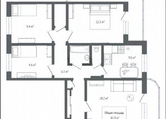 Продаю 4-ком. квартиру, 81 м2, Новосибирск, улица Коминтерна, Дзержинский район