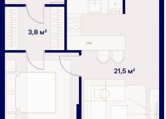 Продается однокомнатная квартира, 54.4 м2, Москва, ЖК Союз, к3, район Ростокино