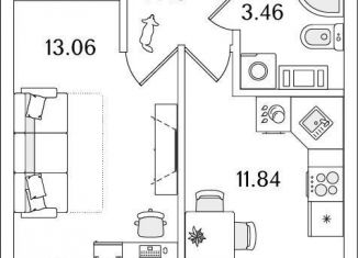 Продаю однокомнатную квартиру, 32 м2, Санкт-Петербург