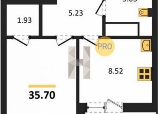 Продажа однокомнатной квартиры, 35.7 м2, Пензенская область, улица Студёный Кордон, 48