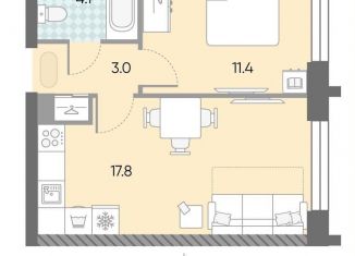 1-комнатная квартира на продажу, 36.3 м2, Москва, Даниловский район, жилой комплекс Зиларт, 21/22