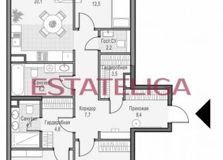 Трехкомнатная квартира на продажу, 96.6 м2, Москва, улица Академика Королёва, 21, СВАО