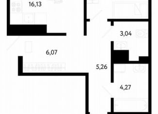 Двухкомнатная квартира на продажу, 59.5 м2, Тюмень, Калининский округ