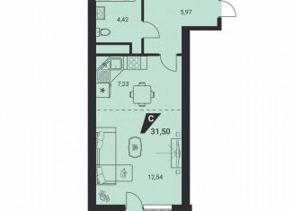 Продается квартира студия, 31.5 м2, Екатеринбург, улица Громова, 26, метро Геологическая