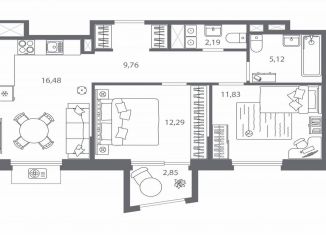 Продам 2-ком. квартиру, 58.5 м2, Санкт-Петербург, Калининский район