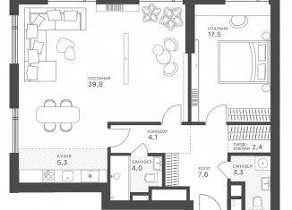 Продам 2-комнатную квартиру, 84 м2, Москва, ЗАО, Крылатская улица, 33к1