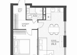 Продажа квартиры студии, 54.8 м2, Москва, Крылатская улица, 33к1, метро Крылатское