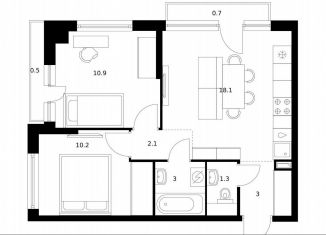 Продажа 2-ком. квартиры, 49.8 м2, Москва, ЗАО, улица Ивана Франко, 20к2