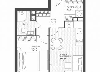 1-ком. квартира на продажу, 54.3 м2, Москва, метро Строгино, Крылатская улица, 33к1