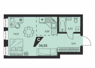 Продаю квартиру студию, 34.6 м2, Екатеринбург, Монтёрская улица, 8, метро Чкаловская