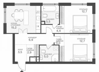 Продается 2-комнатная квартира, 71.8 м2, Москва, Крылатская улица, 33к1, метро Молодёжная