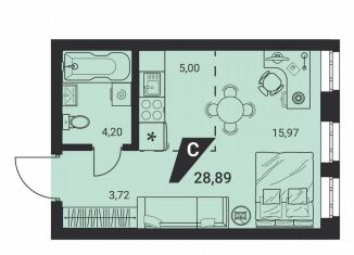 Продается квартира студия, 28.9 м2, Екатеринбург, Монтёрская улица, 8, метро Чкаловская