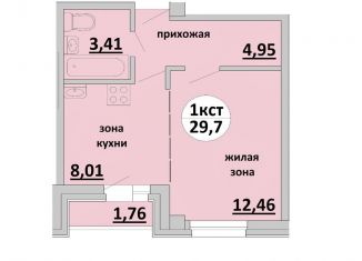 Продажа 1-комнатной квартиры, 30 м2, Новосибирск, Тульская улица, ЖК Тульский