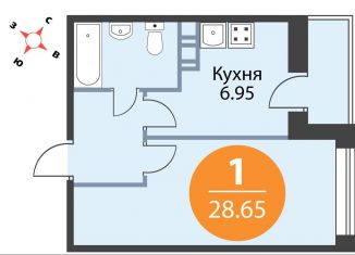 Продаю 1-ком. квартиру, 28.7 м2, деревня Скотное, Рождественская улица, 2