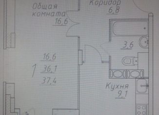 Продаю 1-комнатную квартиру, 37.2 м2, Старая Купавна, Трудовая улица, 19А, ЖК Полёт Купавна