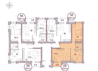 Продается двухкомнатная квартира, 55.8 м2, коттеджный посёлок Варежки-2, квартал Варежки, 145