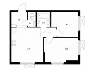 Продаю 2-ком. квартиру, 47.4 м2, Котельники, ЖК Кузьминский Лес