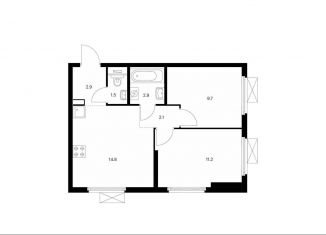 Продам 2-комнатную квартиру, 45.1 м2, Котельники, ЖК Кузьминский Лес