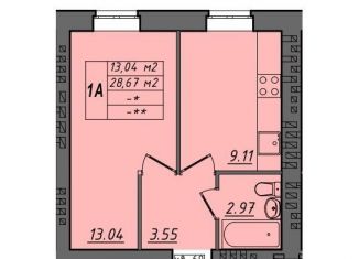 1-комнатная квартира на продажу, 28.7 м2, Муром