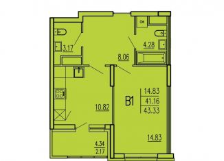 Продаю 1-ком. квартиру, 43.3 м2, Пенза, улица Студёный Кордон, 48