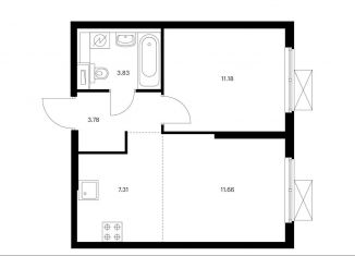 Продажа 2-ком. квартиры, 37.8 м2, Москва, ЖК Матвеевский Парк