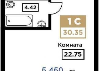 Продается квартира студия, 34 м2, Краснодар, Школьная улица, 1, Школьный микрорайон