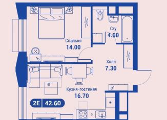 Продажа двухкомнатной квартиры, 43 м2, Москва, ЖК АйЛав, улица Годовикова, 11к2
