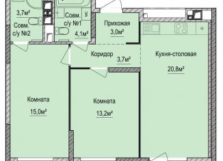 Продаю двухкомнатную квартиру, 63.5 м2, Ижевск, Устиновский район