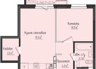 Продам однокомнатную квартиру, 42 м2, село Первомайский, ЖК Город Оружейников