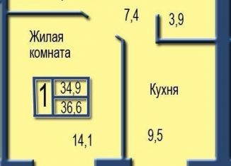 Продается однокомнатная квартира, 36.6 м2, Орловская область, бульвар Героев, 4
