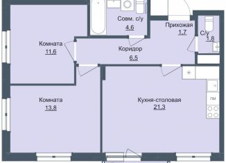 Продается 2-комнатная квартира, 61.3 м2, Ижевск, ЖК Истории