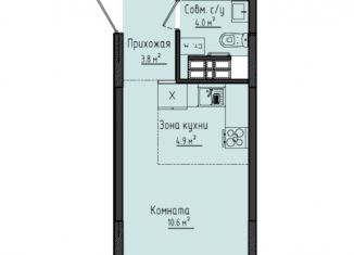 Продам квартиру студию, 23.3 м2, село Первомайский, ЖК Город Оружейников