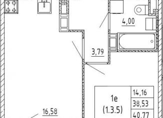 Продается 1-ком. квартира, 40.7 м2, Санкт-Петербург, метро Пролетарская, проспект Обуховской Обороны