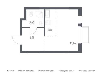 Квартира на продажу студия, 25.7 м2, посёлок Мирный, жилой комплекс Томилино Парк, к15