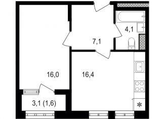 Продам 1-ком. квартиру, 45.2 м2, Москва, Михалковская улица, 48с8, ЖК Михалковский