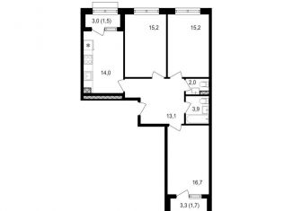 Продается 3-ком. квартира, 83.3 м2, Москва, Михалковская улица, 48с8, ЖК Михалковский