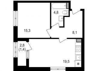 1-комнатная квартира на продажу, 49.1 м2, Москва, Михалковская улица, 48с8, станция Коптево