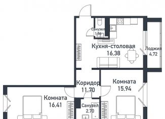 Продается 2-ком. квартира, 64.5 м2, Челябинская область, Ласковая улица, 13
