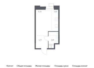 Продается квартира студия, 25.4 м2, поселение Мосрентген, многофункциональный комплекс Тропарево Парк, к2.4