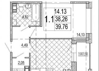 Продажа 1-комнатной квартиры, 38.3 м2, Санкт-Петербург, ЖК Фамилия, Петровский проспект, 22к2