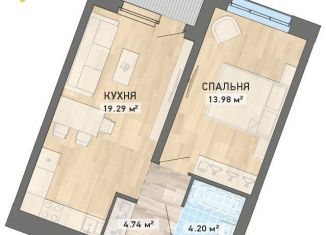 Продаю 1-комнатную квартиру, 45.2 м2, Екатеринбург, ЖК Нова парк