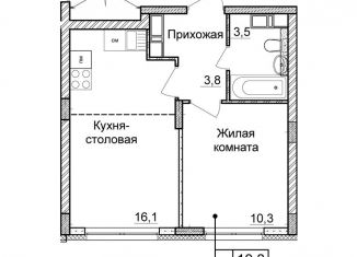 Продажа 1-комнатной квартиры, 33.7 м2, Нижний Новгород, ЖК Новая Кузнечиха