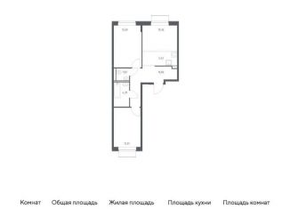 Продается двухкомнатная квартира, 58.1 м2, Москва, станция Курьяново