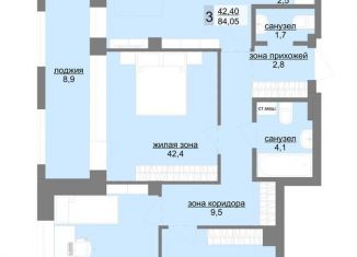 3-ком. квартира на продажу, 81.9 м2, Екатеринбург, метро Площадь 1905 года