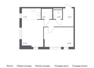 Продается 1-ком. квартира, 47.5 м2, Москва, жилой комплекс Остафьево, к22