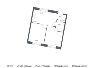Продается 2-комнатная квартира, 44.5 м2, Москва, жилой комплекс Эко Бунино, 14.1
